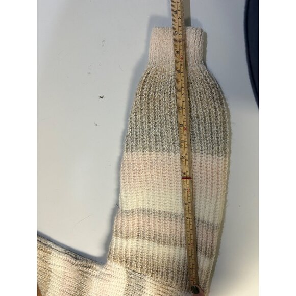 Women's Sweater natural tones with pink stripe Size Large - Picture 10 of 13